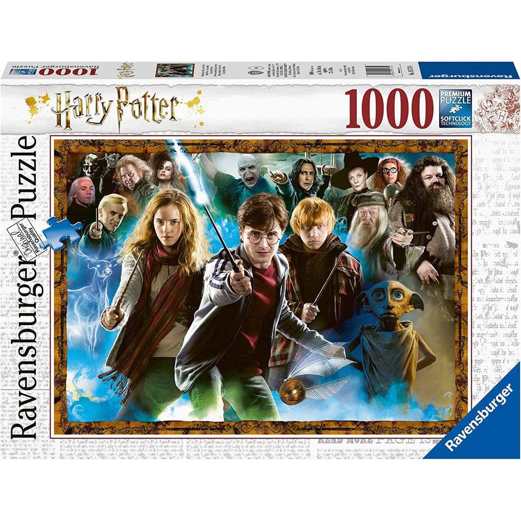 Puzzle box | Image on front contains a line up of characters from the Harry Potter movies | 1000pcs
