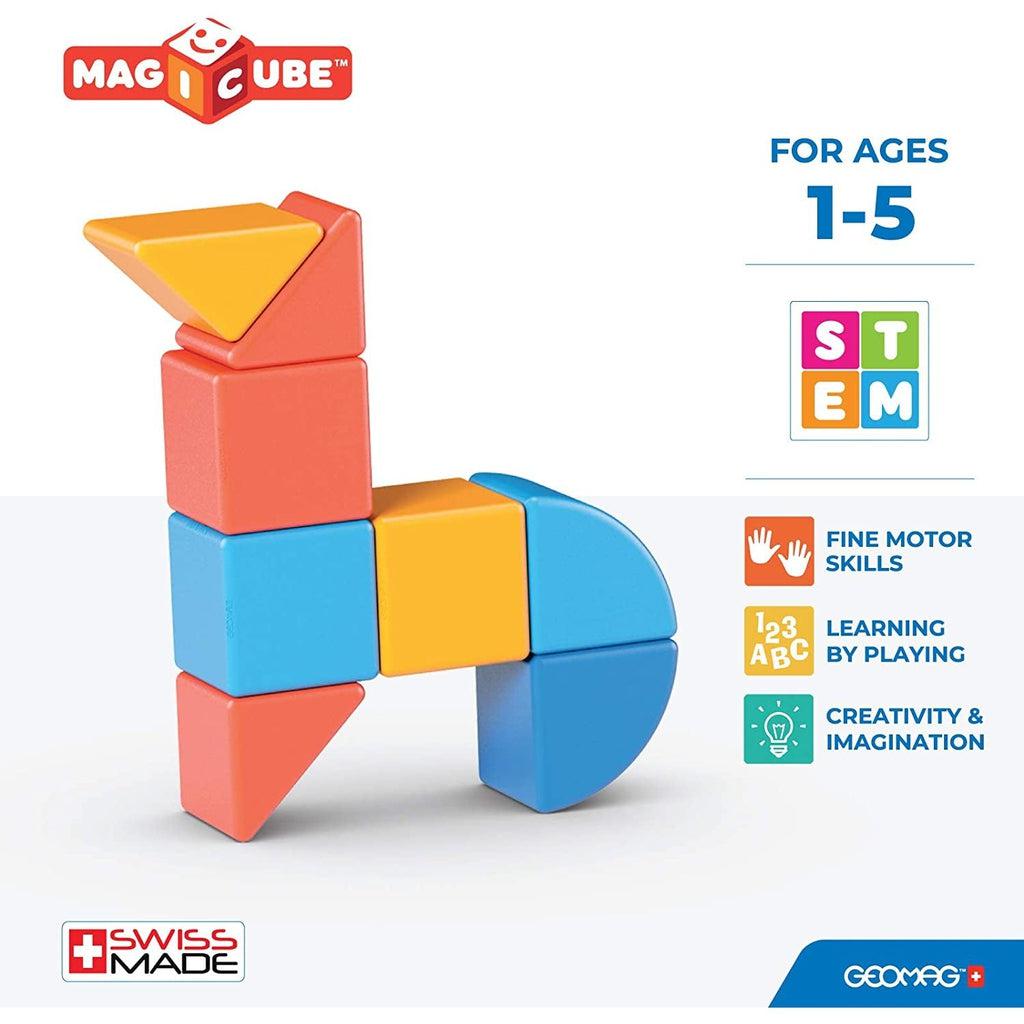 Magicube Shapes - Animal Set 9 pcs-Geomag-The Red Balloon Toy Store