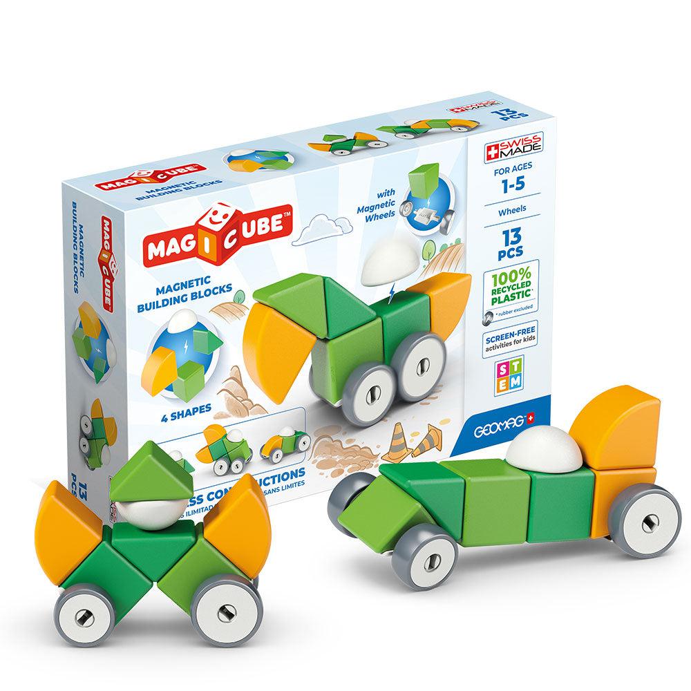 Magicube Shapes - Wheels Set 13 pcs-Geomag-The Red Balloon Toy Store