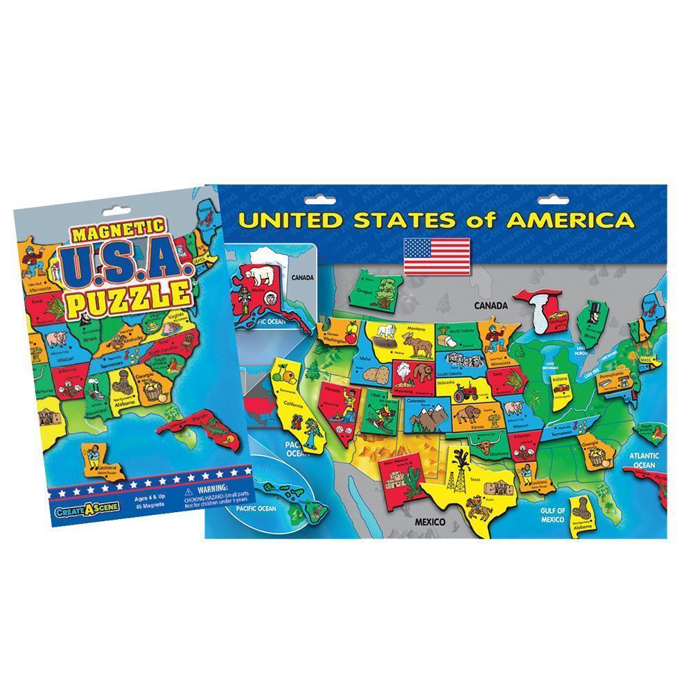 Magnetic USA Puzzle™-Playmonster-The Red Balloon Toy Store