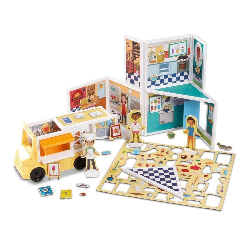 Magnetivity Magnetic Building Play Set - Pizza & Ice Cream Shop-Melissa & Doug-The Red Balloon Toy Store