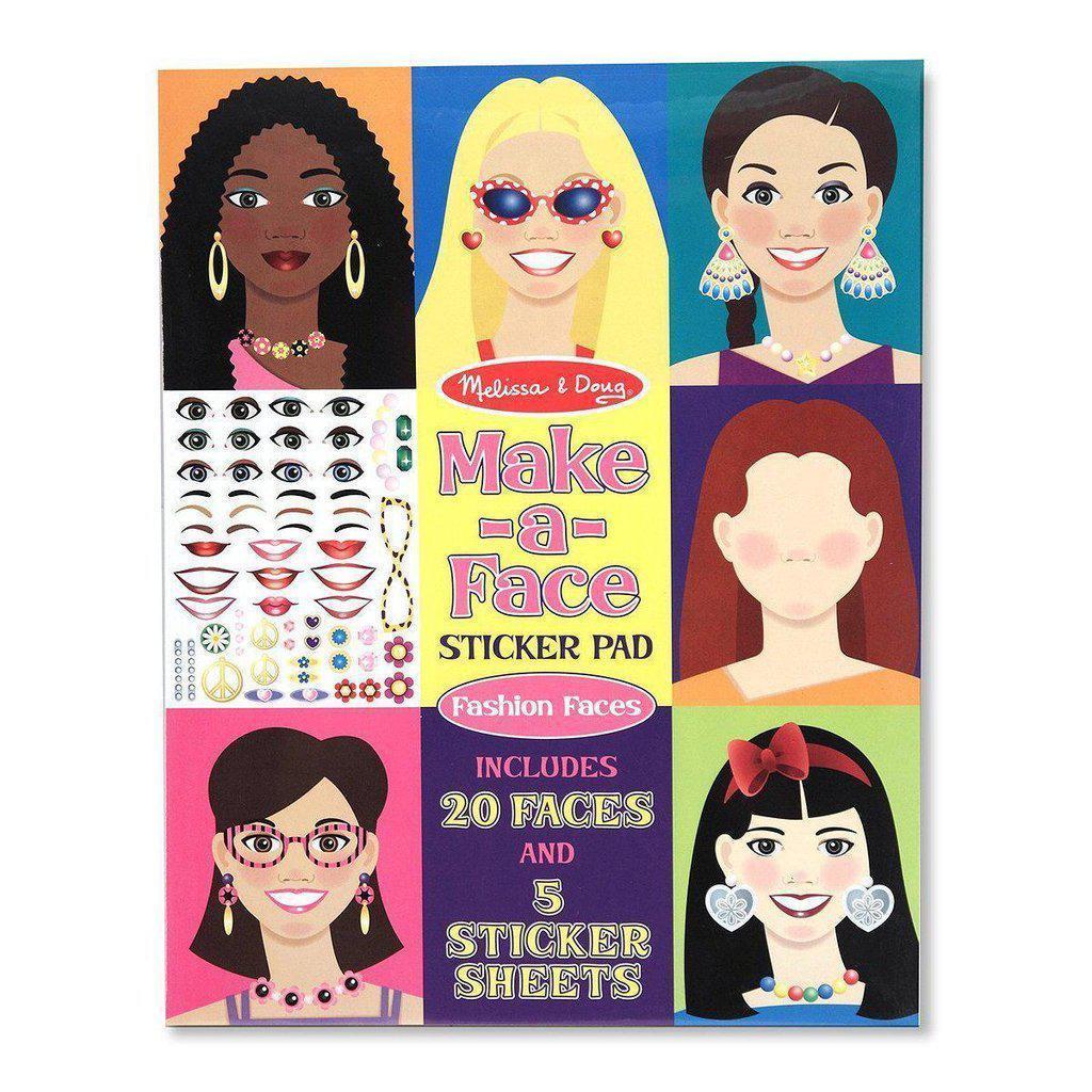 Make-a-Face Fashion Faces Sticker Pad-Melissa & Doug-The Red Balloon Toy Store