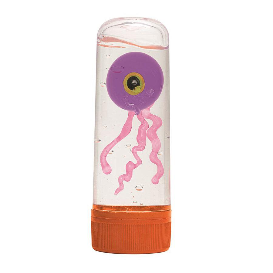 Example of purple, one-eyed slime ball creature in test tube | Made using kit.