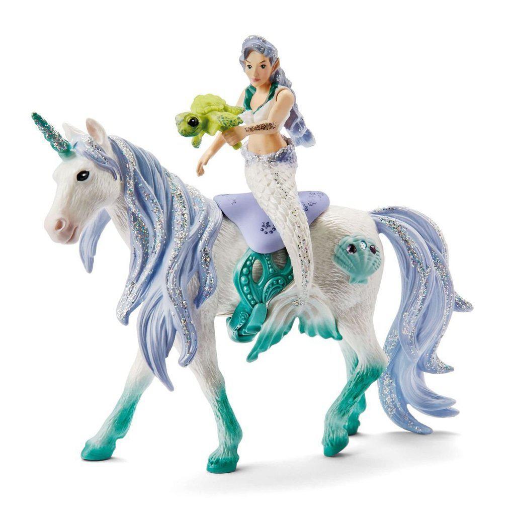 Mermaid Riding on Sea Unicorn-Schleich-The Red Balloon Toy Store