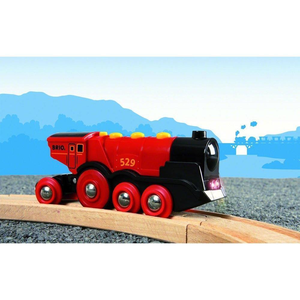 Mighty Red Action Locomotive-Brio-The Red Balloon Toy Store