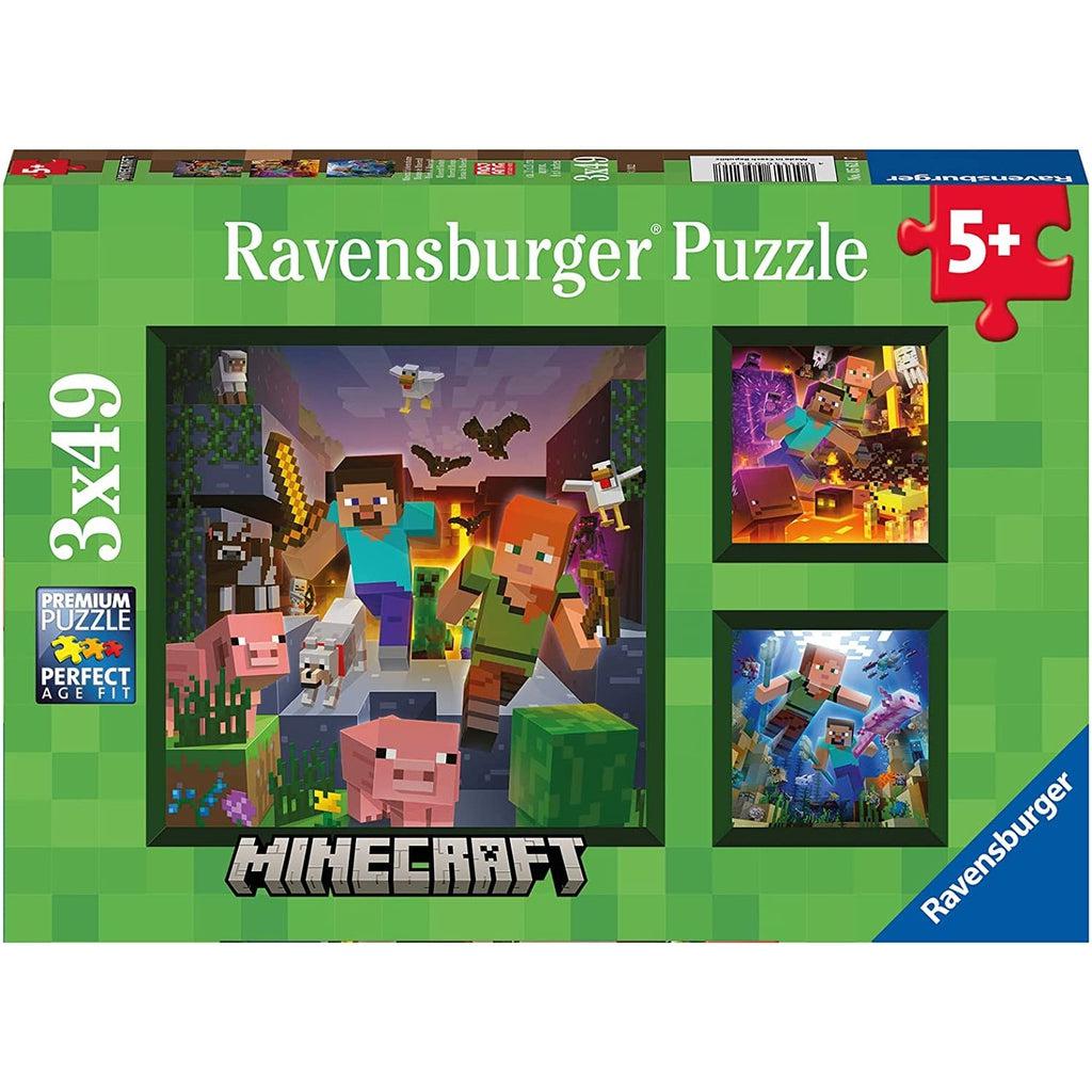 Puzzle box | Images of 3 unique Minecraft puzzles focused on Alex and Steve. | 49pcs each