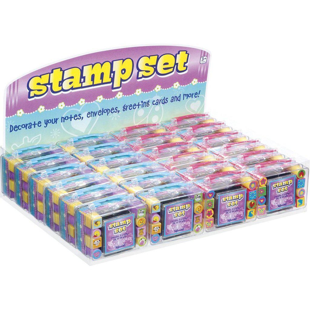 MESSAGESTOR Mini Stamps 40 Mini Stamps Theme Occasion Set in Hard Metal Case