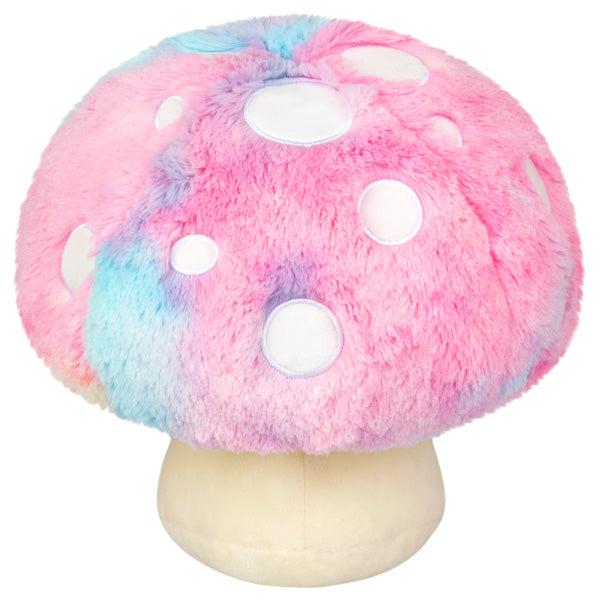 Back view of the plush. The stem of the mushroom is tan.