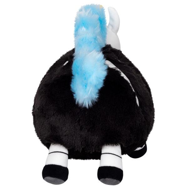 Back view of the plush. Shows the electric blue mane and tail.