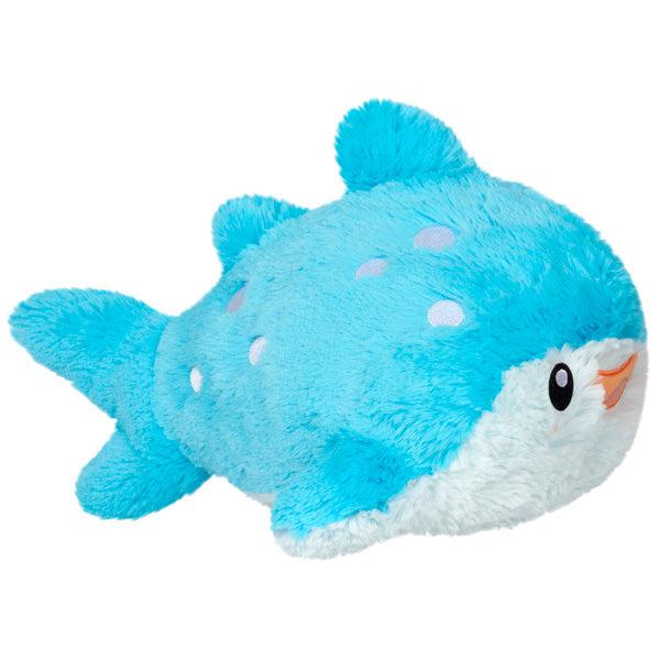 Side view of the plush. Shows that it has two dorsal fins.