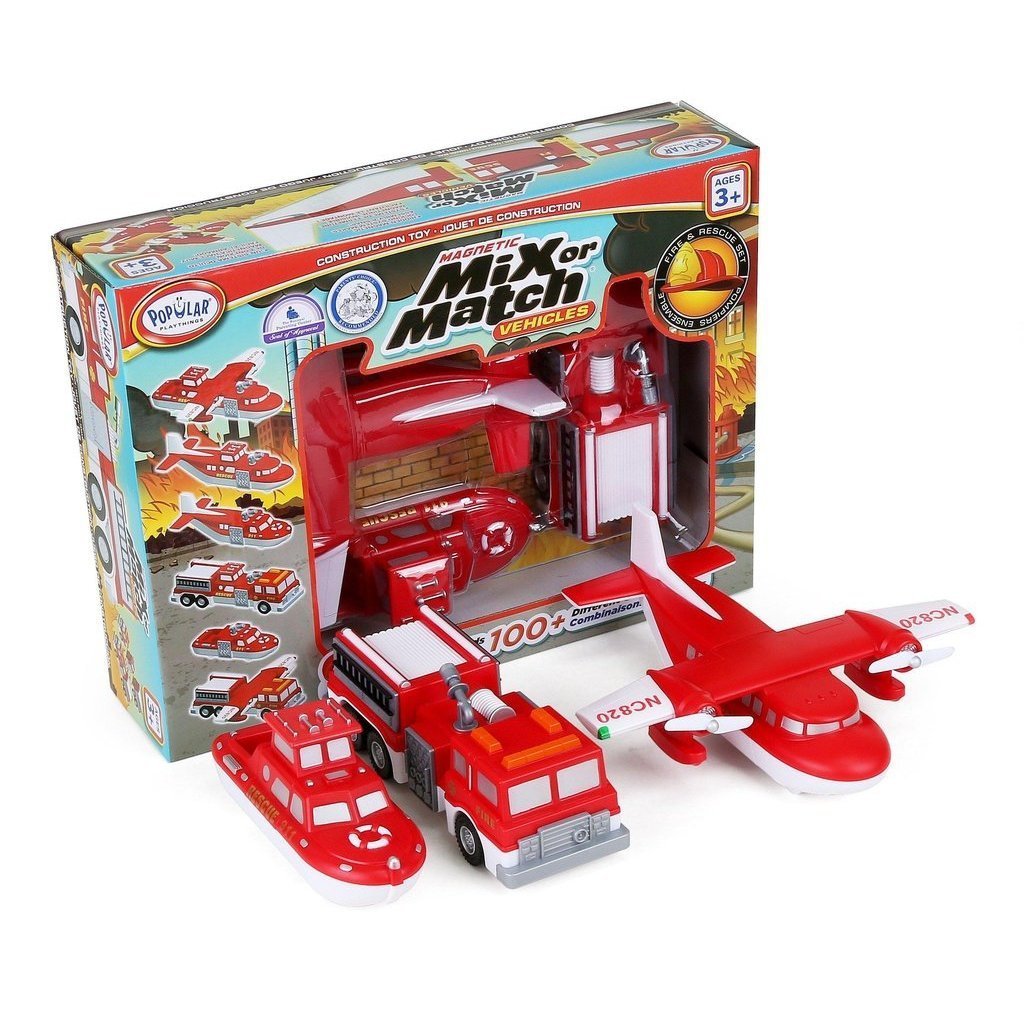 Mix or Match Vehicles Fire and Rescue-Popular Playthings-The Red Balloon Toy Store
