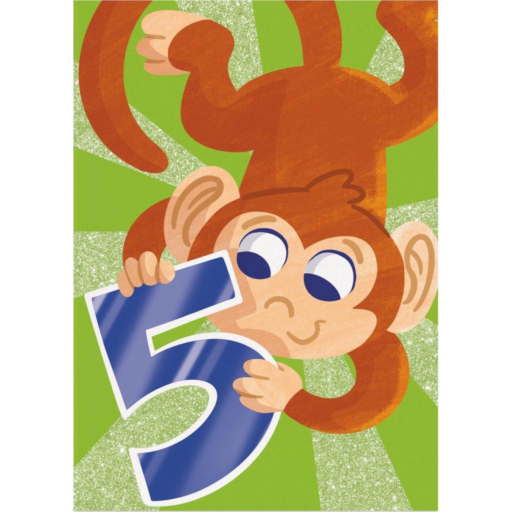 Monkey 5 Years Old - Greeting Card-Peaceable Kingdom-The Red Balloon Toy Store