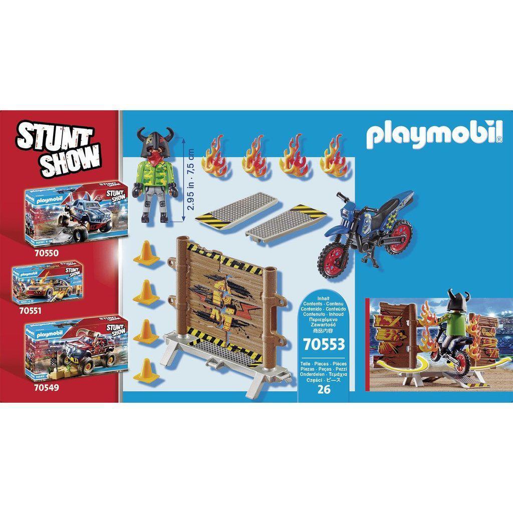 Motocross with Fiery Wall-Playmobil-The Red Balloon Toy Store
