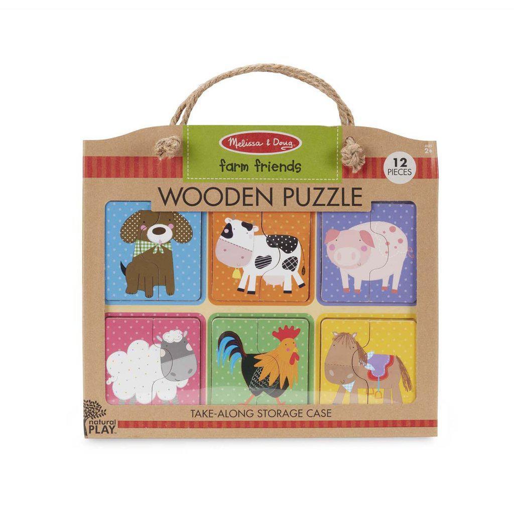 Natural Play Wooden Puzzle: Farm Friends-Melissa & Doug-The Red Balloon Toy Store