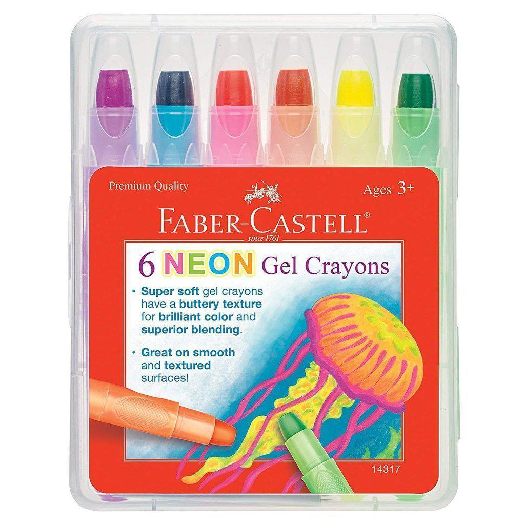Neon Gel Crayons 6ct.-Faber-Castell-The Red Balloon Toy Store