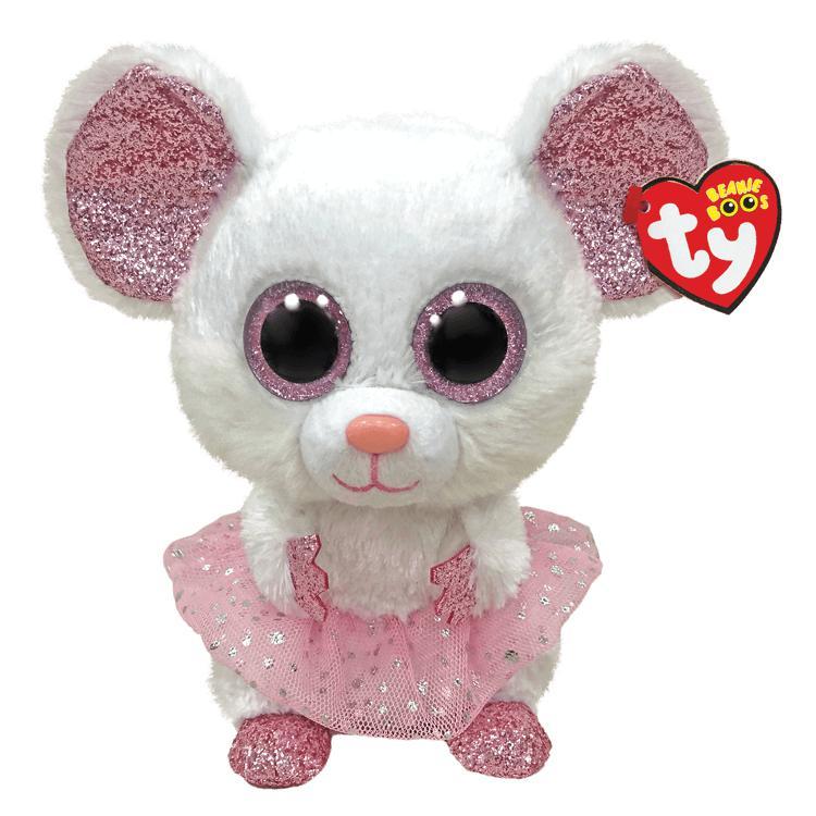 Nina - White Mouse Medium-Ty-The Red Balloon Toy Store