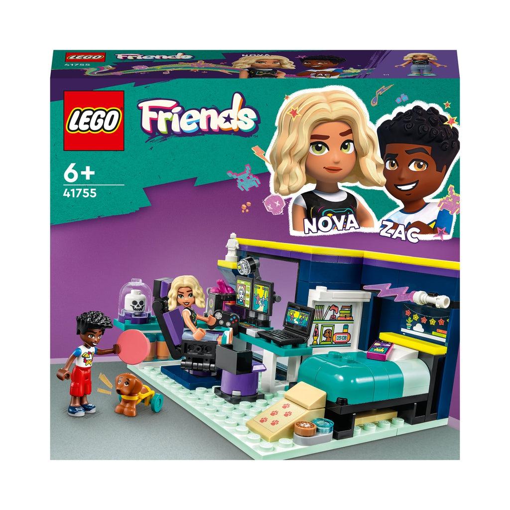 The cover of the box shows nova in her chair at her computer with zach playing with the dog, the room contains a bed with a ramp so the dog can get up with it's wheelchair rear legs.