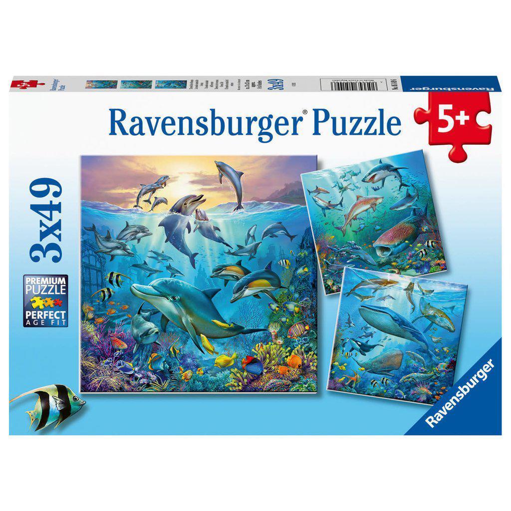 Ocean Life 3x 49pc-Ravensburger-The Red Balloon Toy Store