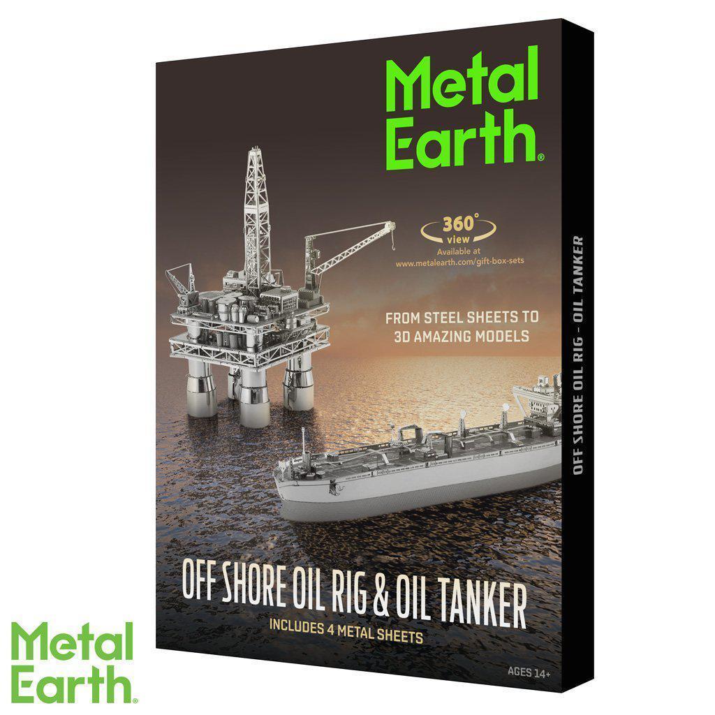Offshore Oil Rig & Oil Tanker Gift Set-Metal Earth-The Red Balloon Toy Store