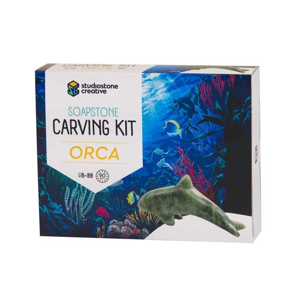 Orca Soapstone Carving Kit-Studiostone-The Red Balloon Toy Store