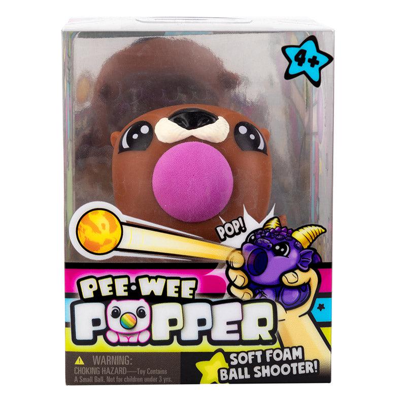 Image of the packaging. It has clear walls so you can see the PeeWee Popper inside.
