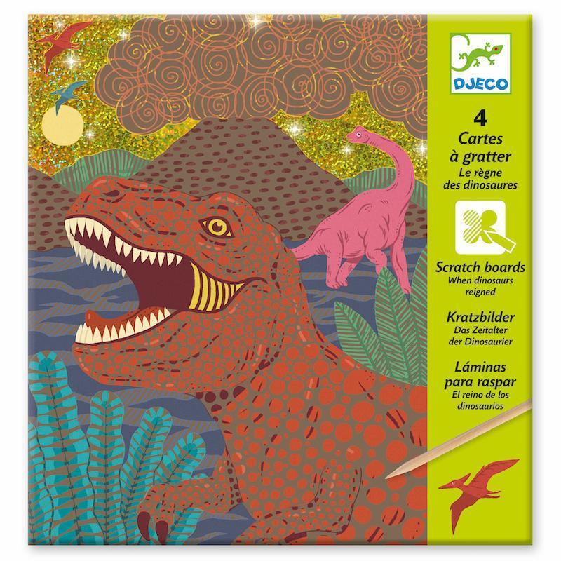 PG Scratch Cards Dinosaurs-Djeco-The Red Balloon Toy Store