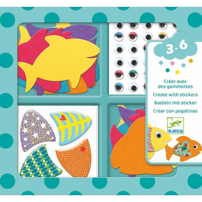 Petit Gifts - Sticker Kits I Love Fishes-Djeco-The Red Balloon Toy Store
