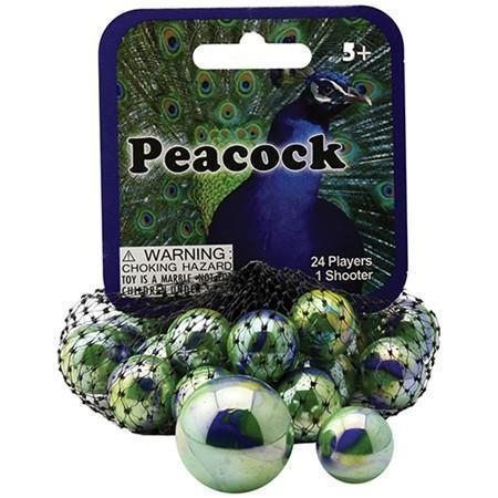 Peacock Marbles-Fabricas Selectas-The Red Balloon Toy Store