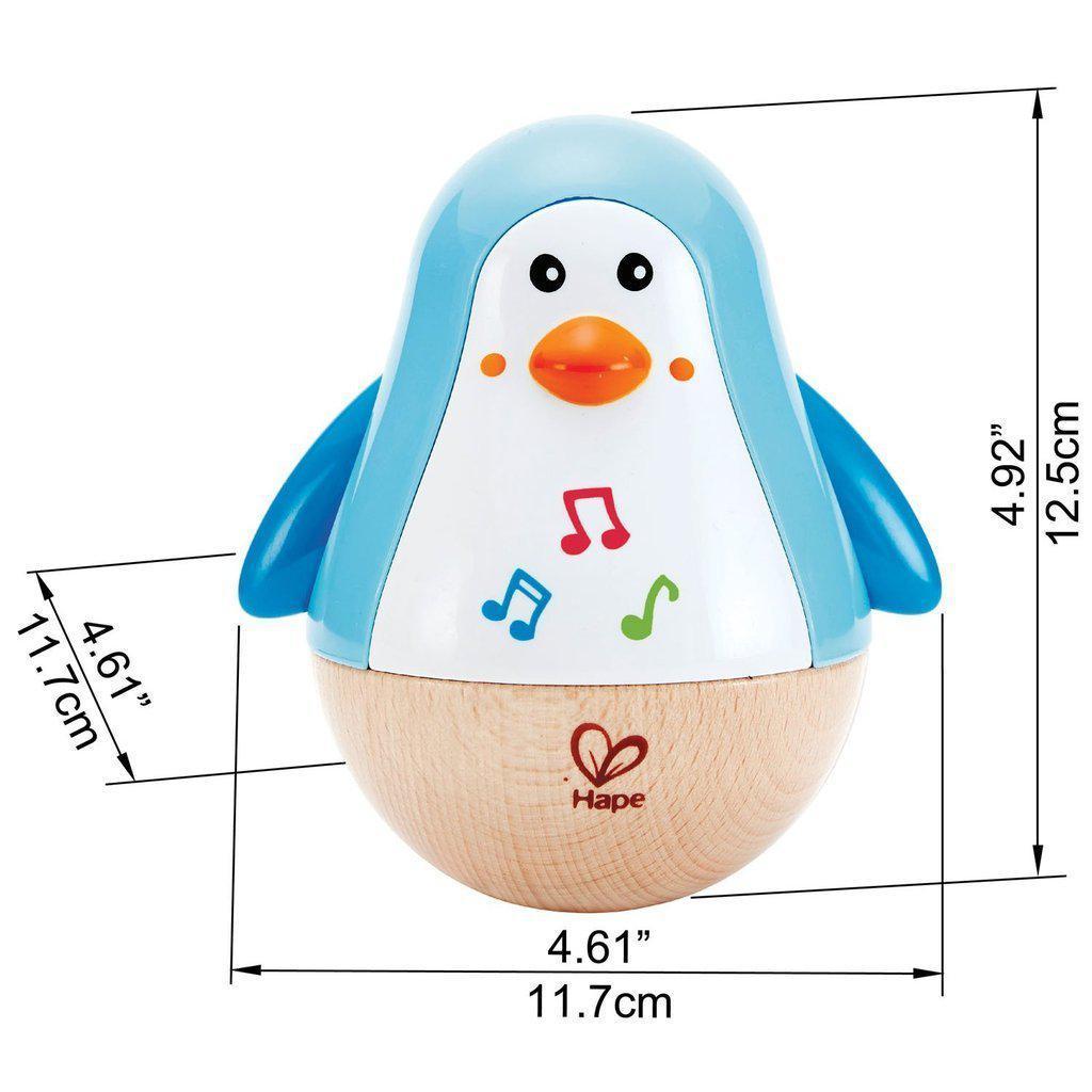 Peguin Musical Wobbler-Hape-The Red Balloon Toy Store