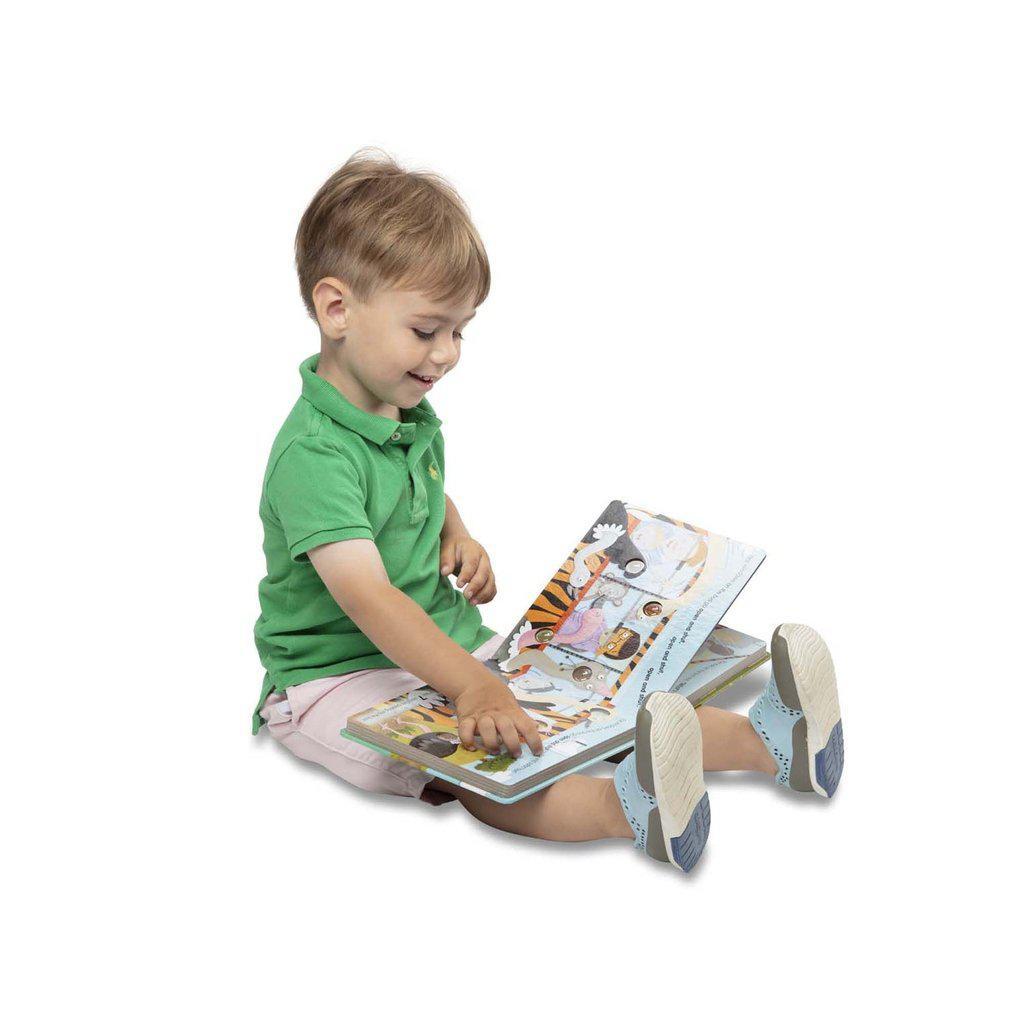 Poke-a-Dot - The Wheels on the Bus Wild Safari Board Book-Melissa & Doug-The Red Balloon Toy Store