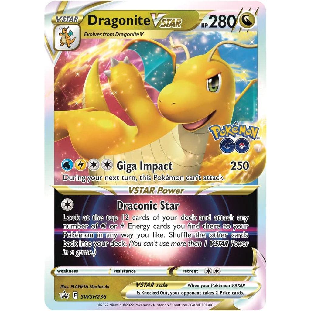 Dragonite VSTAR pokemon trading card.