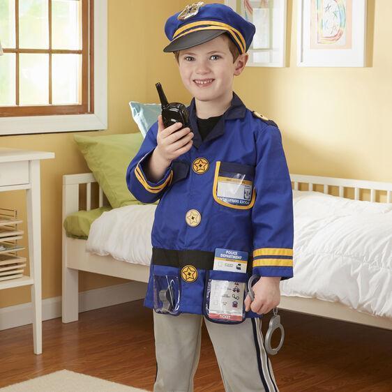 RedCrab Kids Policea Officer Pretend Costume Play Toys Set,Hat and Uniform  Outfit Role-playing Toy for Toddler, Chirldren Dress Up Kit for Boys Girls