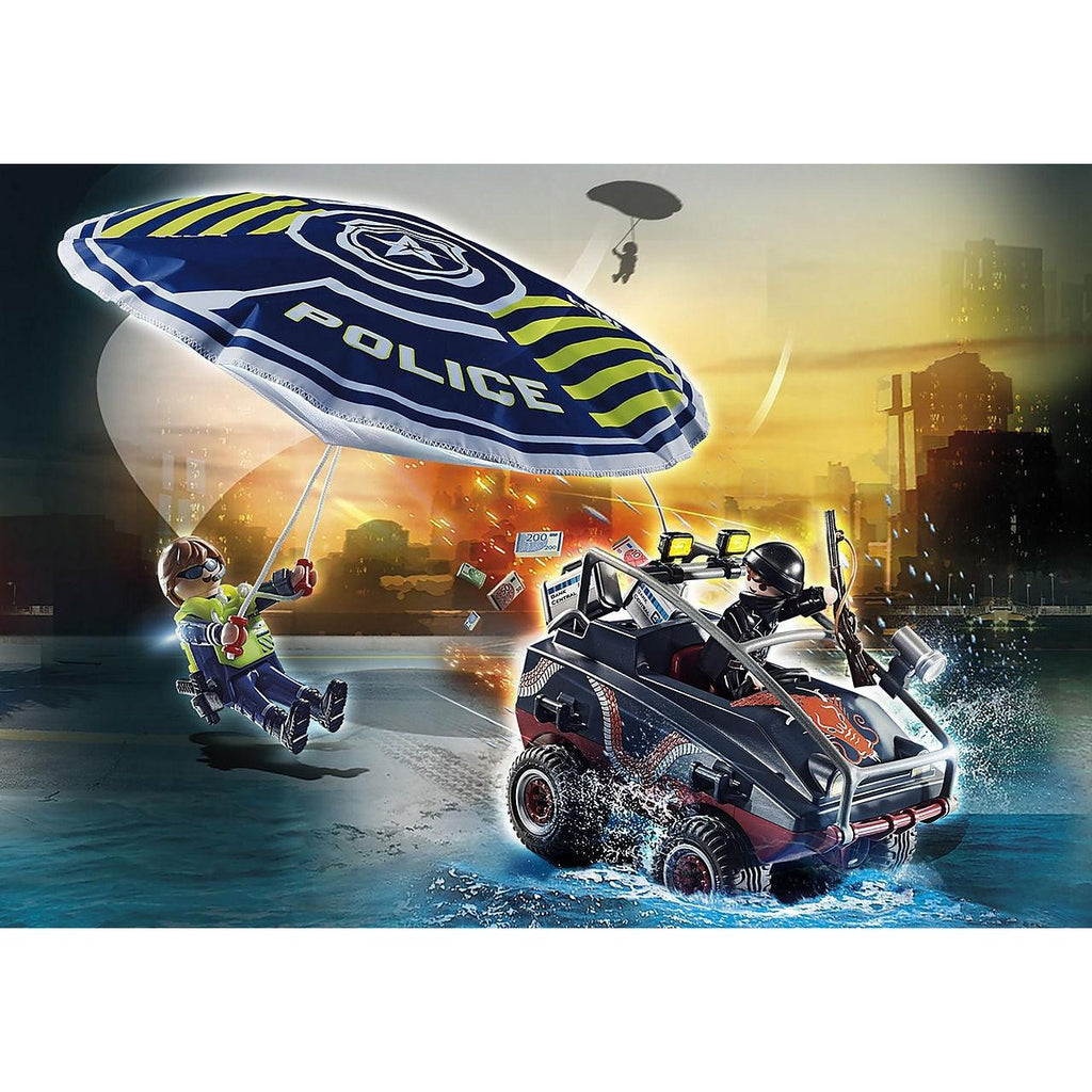 Police Parachute with Amphibious Vehicle-Playmobil-The Red Balloon Toy Store