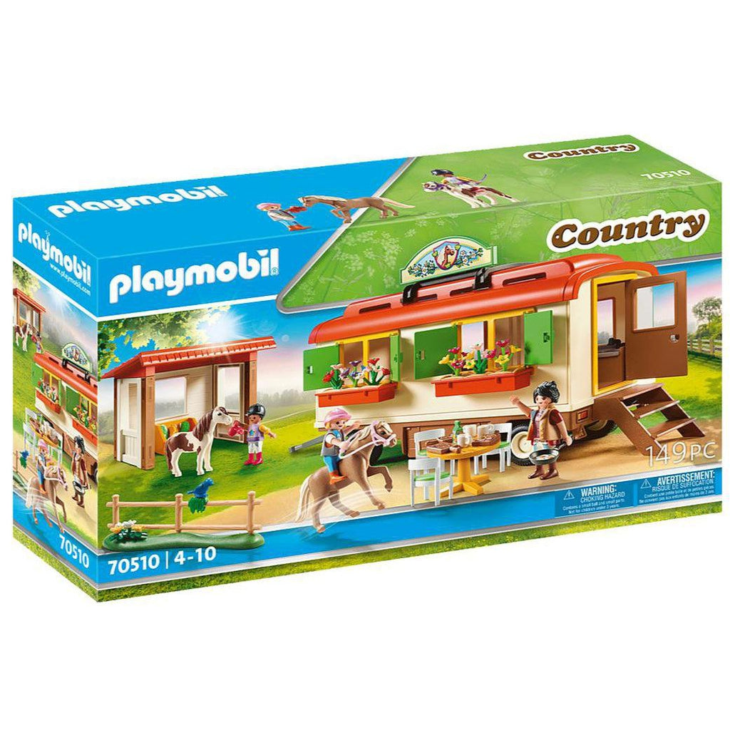Pony Shelter with Mobile Home Playmobil – The Red Balloon Toy Store