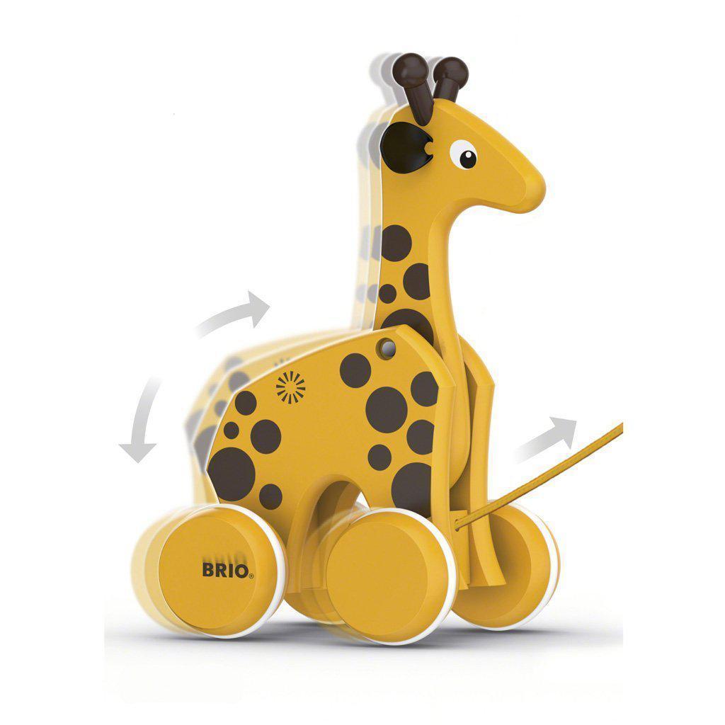 Pull Along Giraffe-Brio-The Red Balloon Toy Store