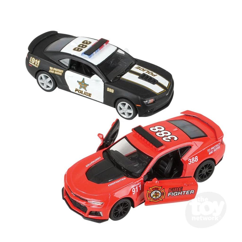 Pull-Back Chevy Police or Firefighter Camaro-The Toy Network-The Red Balloon Toy Store