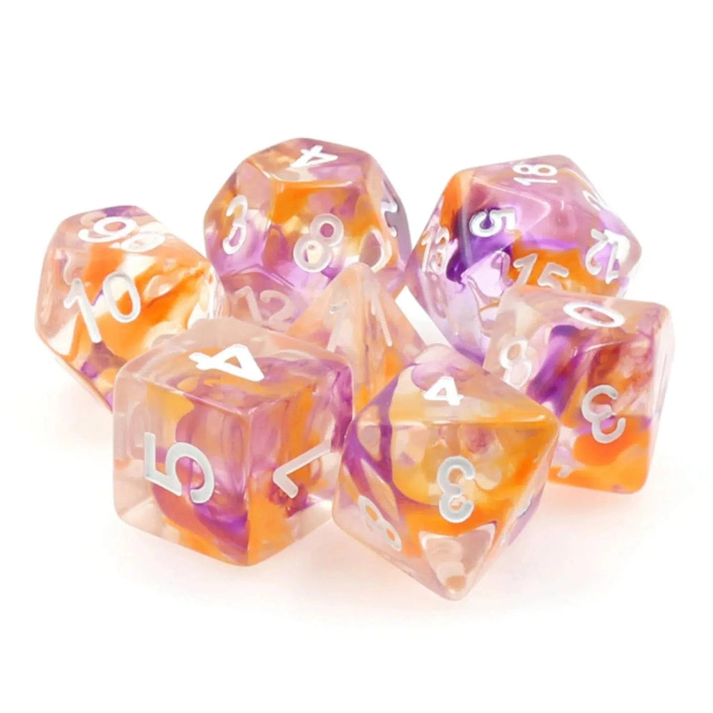 The dice are shown from a side angle but grouped in the same way as the previous picture.