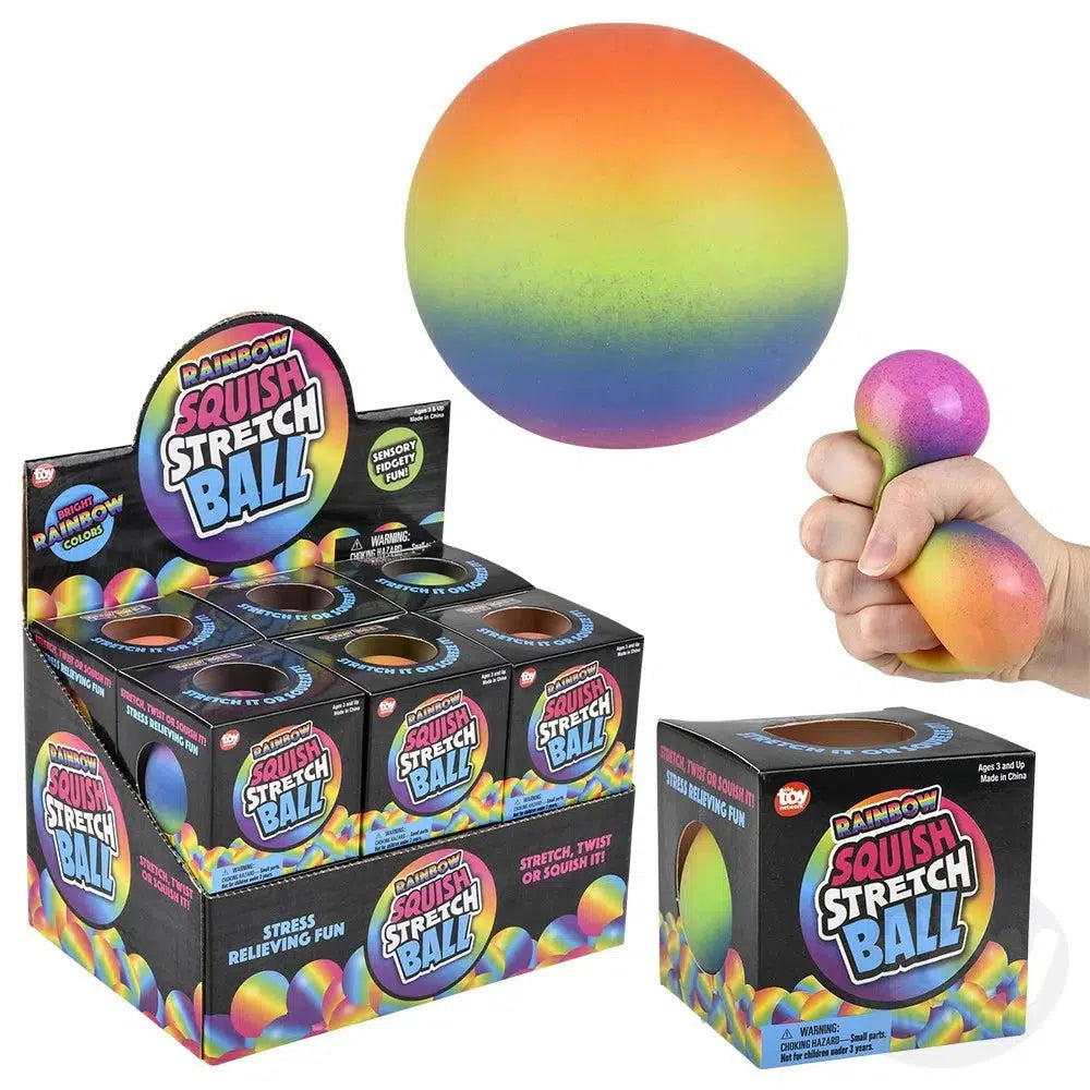 Rainbow Squish & Stretch Ball-The Toy Network-The Red Balloon Toy Store