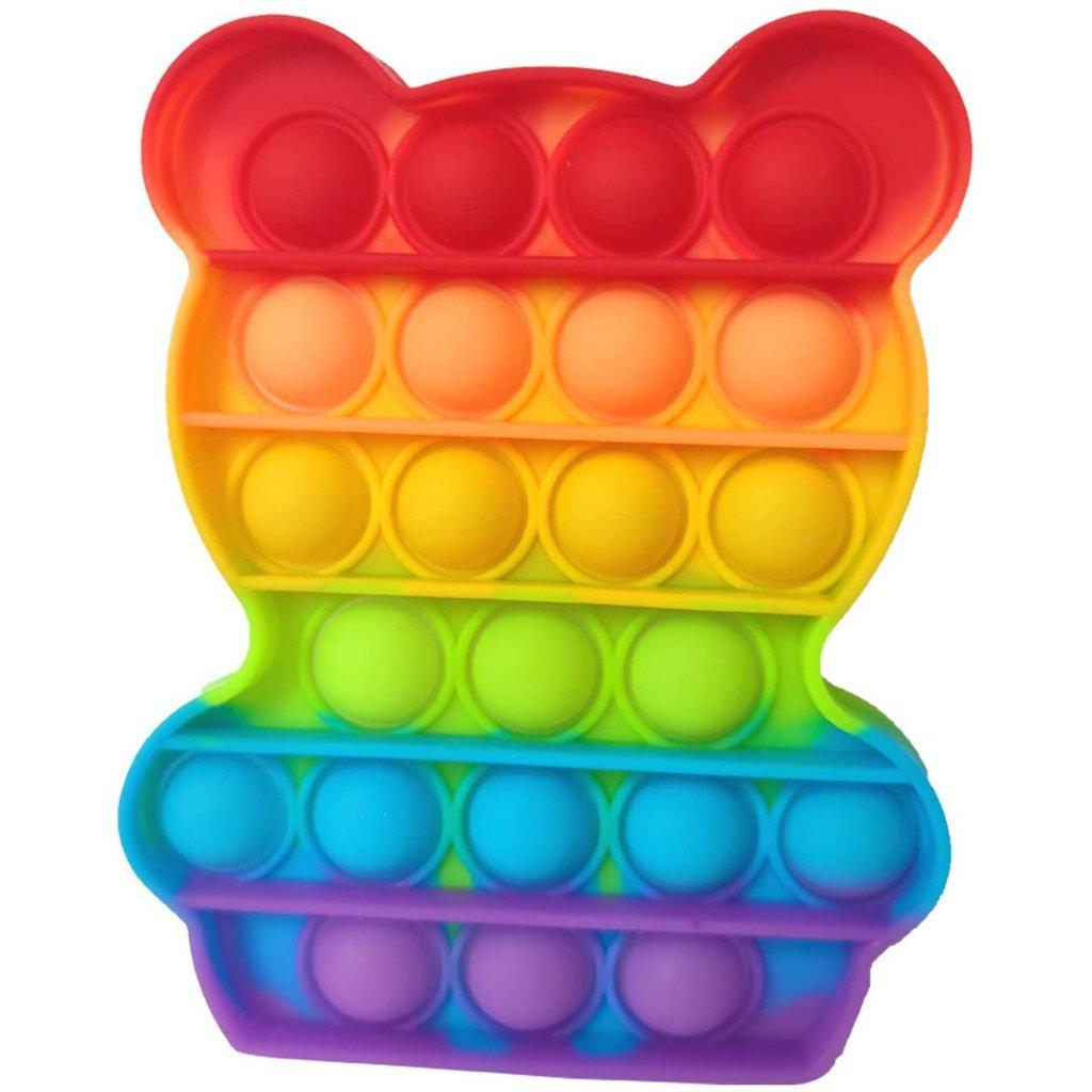 Rainbow Teddy Bear - Pop Fidget-Jeannie's Enterprises-The Red Balloon Toy Store