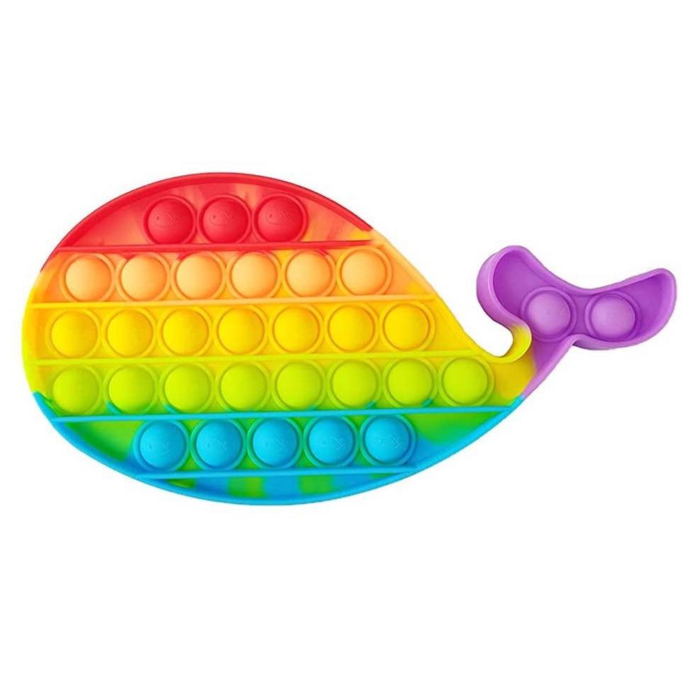 Rainbow Whale - Popping Fidget Toy-Jeannie's Enterprises-The Red Balloon Toy Store