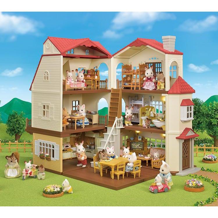 Red Roof Grand Mansion Gift Set Calico Critters – The Red