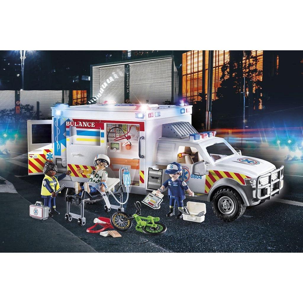 Rescue Vehicles - Ambulance with Lights and Sound-Playmobil-The Red Balloon Toy Store