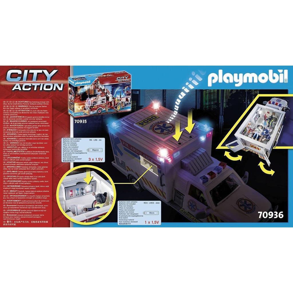 Rescue Vehicles - Ambulance with Lights and Sound-Playmobil-The Red Balloon Toy Store