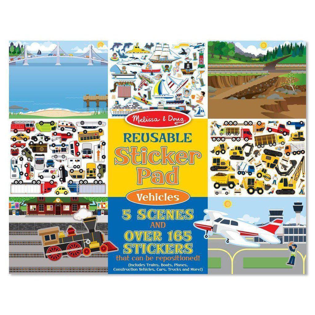 Reusable Sticker Pad - Vehicles-Melissa & Doug-The Red Balloon Toy Store