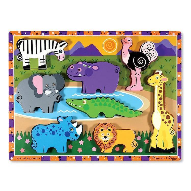 Safari Chunky Puzzle-Melissa & Doug-The Red Balloon Toy Store