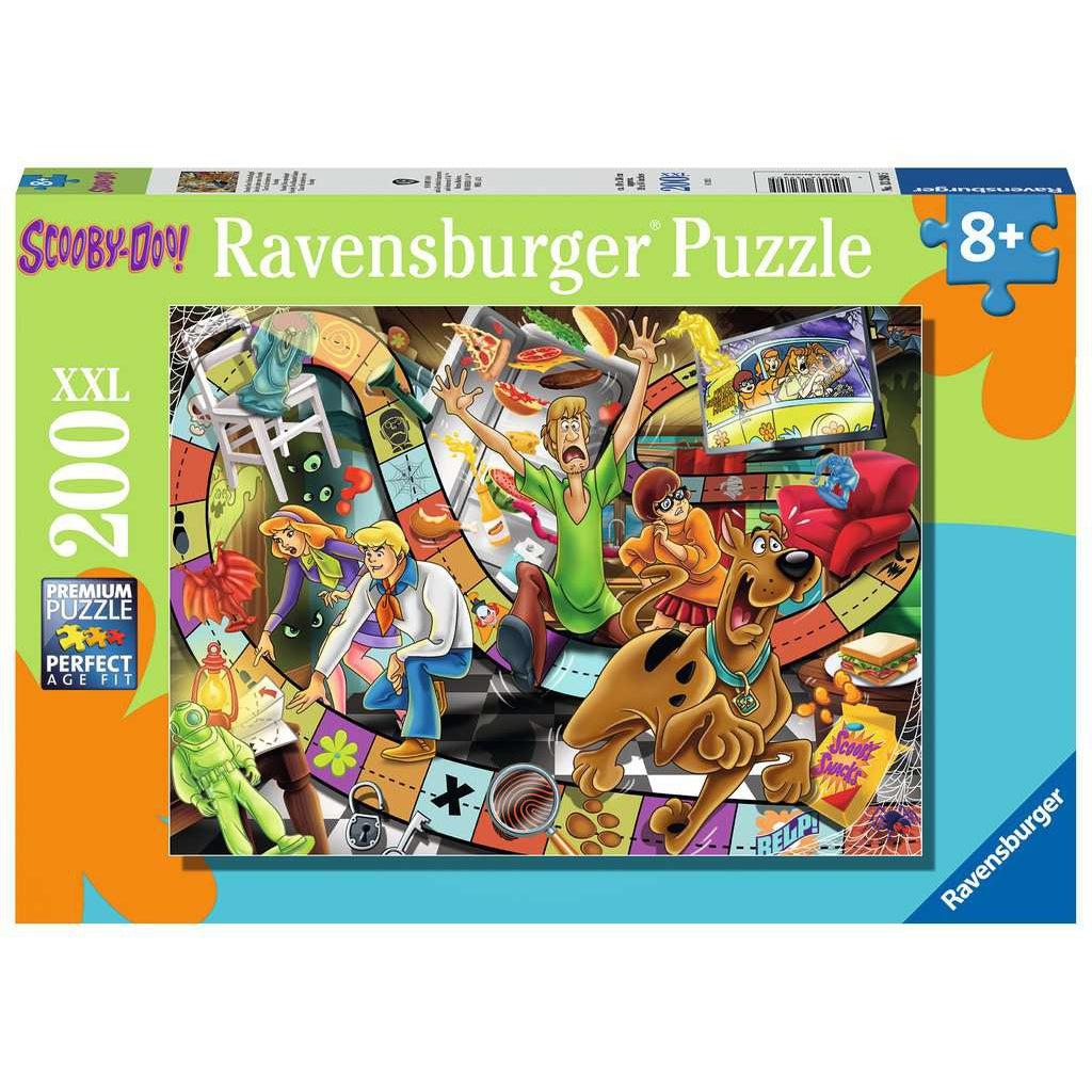 Ravensburger puzzle box with image of Scooby Doo and the Mystery Inc. Gang surrounded by a variety of items | 200 pcs