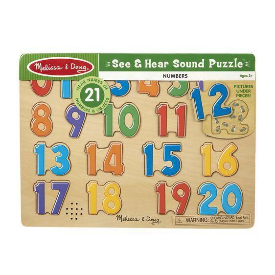 See & Hear Sound Puzzle - Numbers-Melissa & Doug-The Red Balloon Toy Store