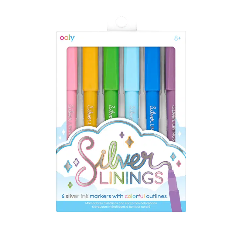 Silver Linings Outline Markers 6pk-OOLY-The Red Balloon Toy Store