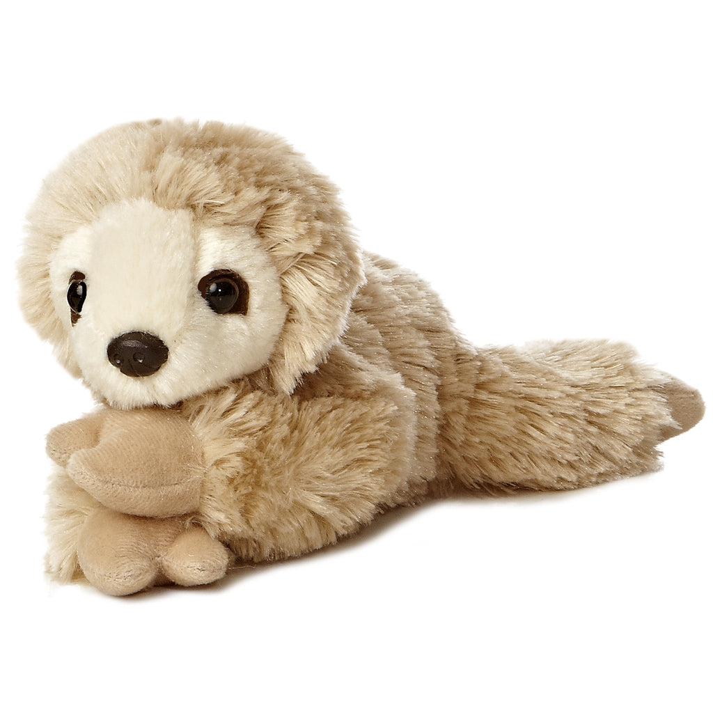 Snoozy the Light Brown Sloth - Mini Flopsies-Aurora World-The Red Balloon Toy Store