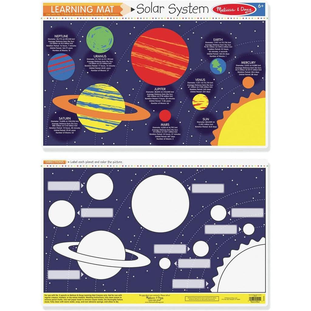 Solar System Learning Mat-Melissa & Doug-The Red Balloon Toy Store